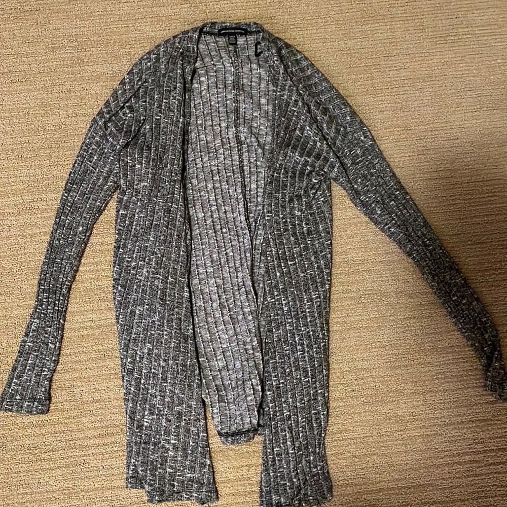 American Eagle Black heather cardigan size small